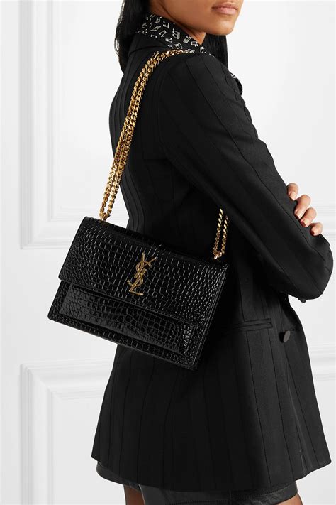 ysl bordeaux kroko|Handbags Saint Laurent Bags .